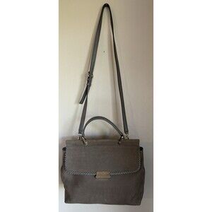 Kate Spade Gray Suede Satchel Handbag Purse